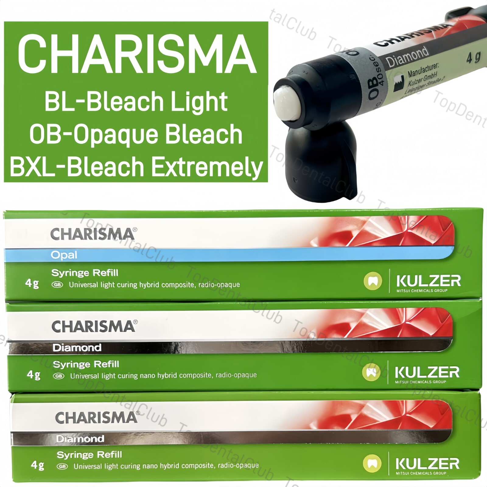 Dental Charisma Composite Syringe Light Cure Resin Tooth Filling Material