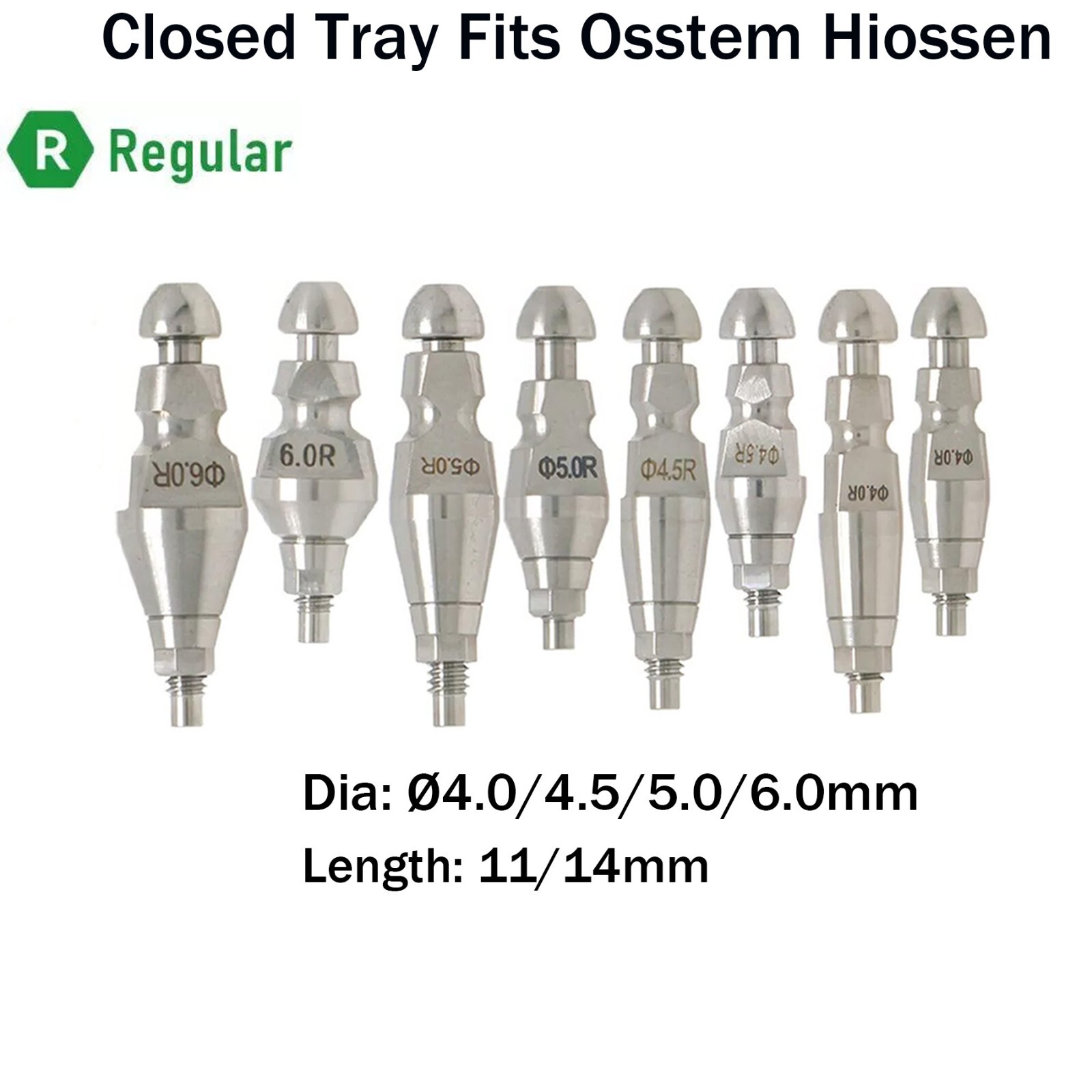 Dental lmpression Transfer Coping Closed Tray Alloy Fits Osstem Hiossen ET M/R