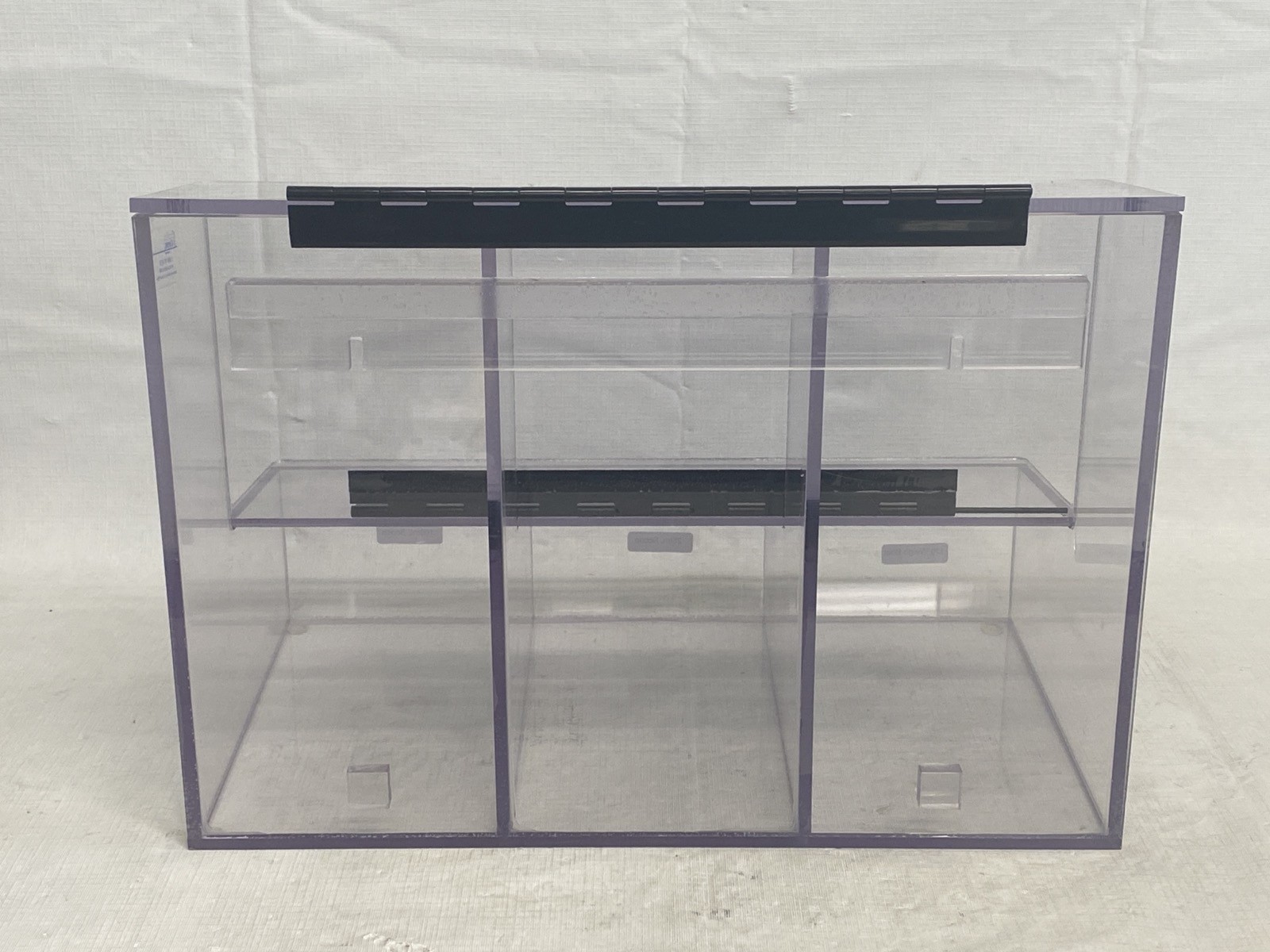 S-CURVE Dispenser with 3-Compartments Double Entry Upper & Lower Hinged Lids FCD
