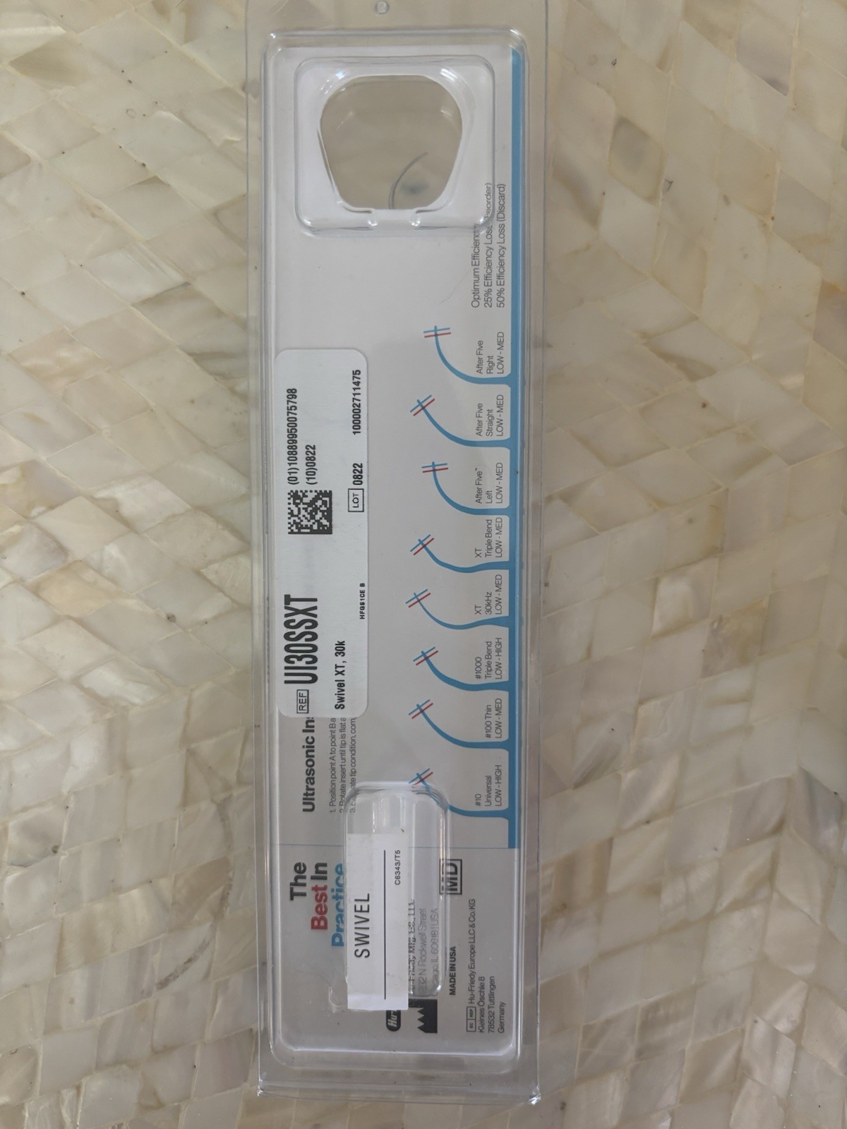 Hu Friedy Swivel XT Satin Direct Flow Ultrasonic Insert 30K UI30SSXT Cavitron