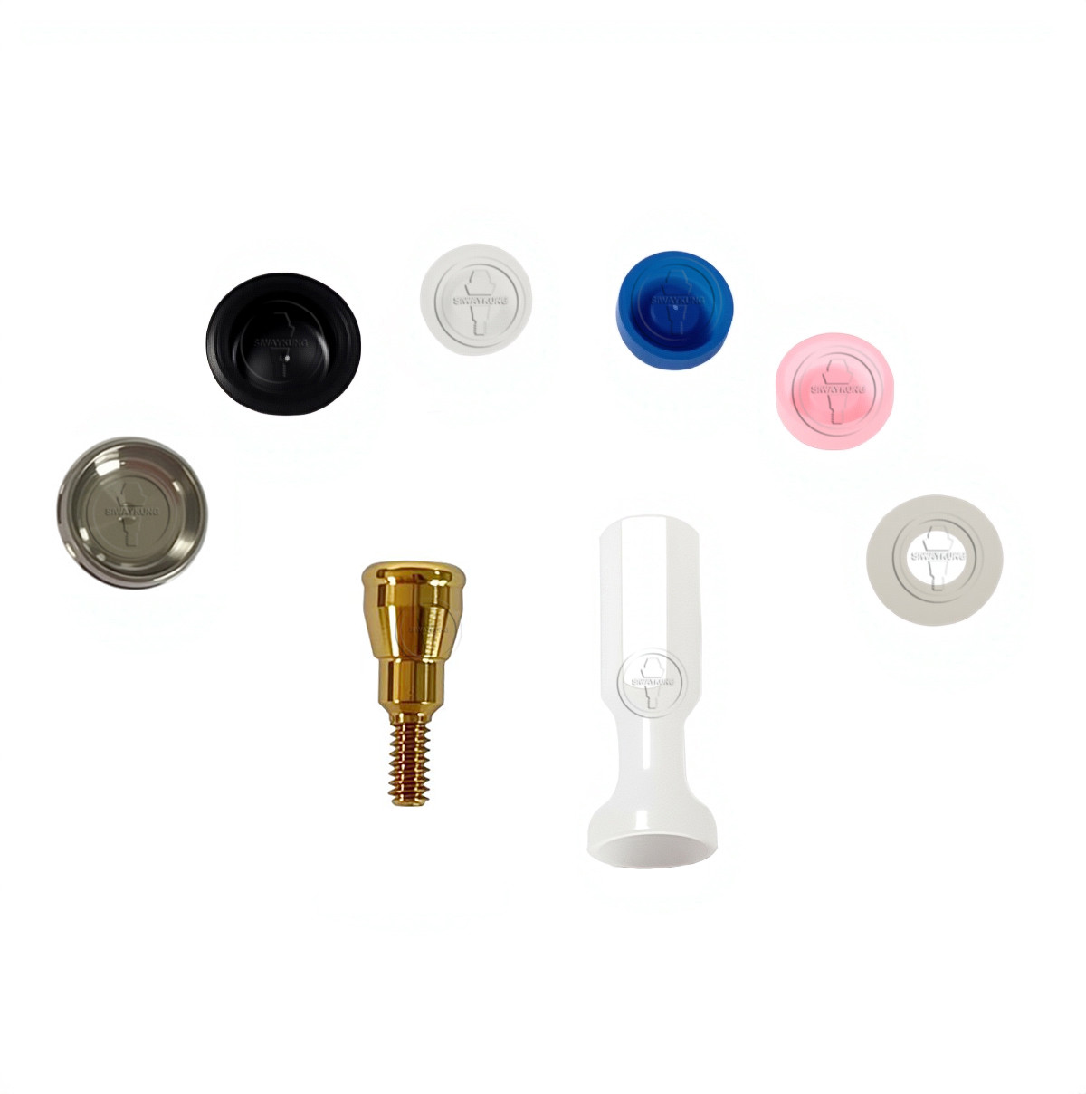 Locator abutment Male caps kit fit to Megagen Blue Diamond RC GH1-6