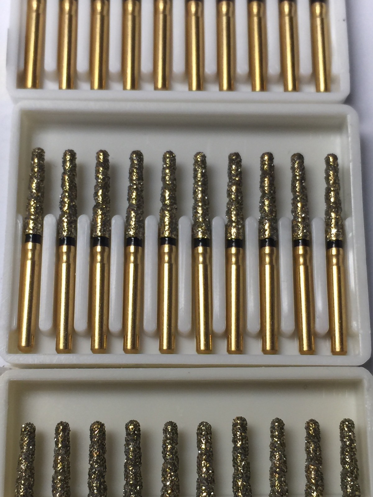 GS-198020xc /856-020xc 30X FG Gold DiamondBurs Triple Action crown & bridge prep