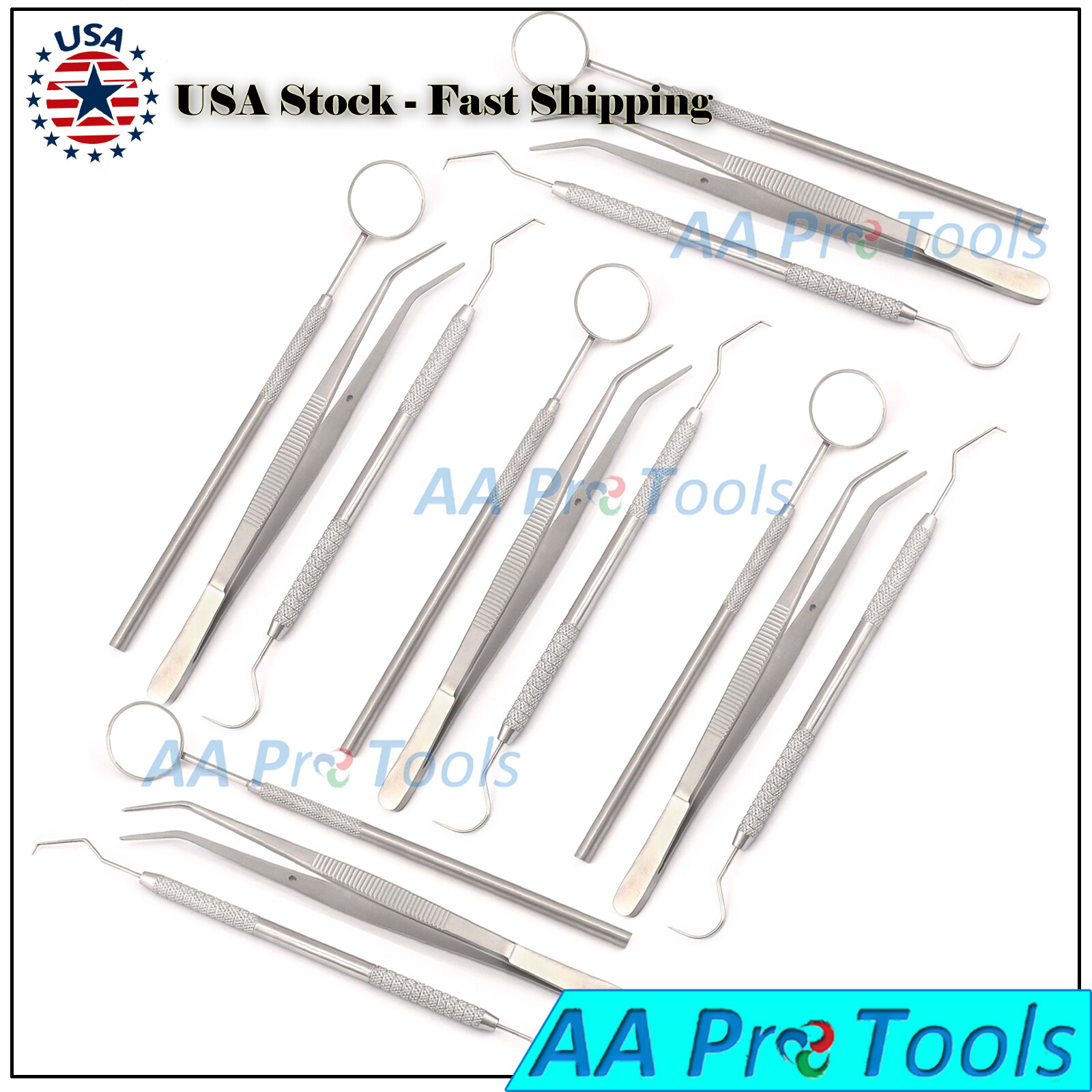 5 Set Instruments Dental Mirror Explorer College Plier Basic Oral tool 3Pcs/Set