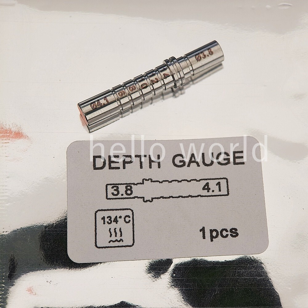 1Pcs/Bag Dental Double Head Implant Parallel Pin Depth Gauge Guide 3.8-4.1mm
