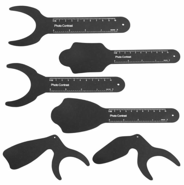 6PCS Autoclavable Dental Orthodontic Photo Contrast Black Background Photography