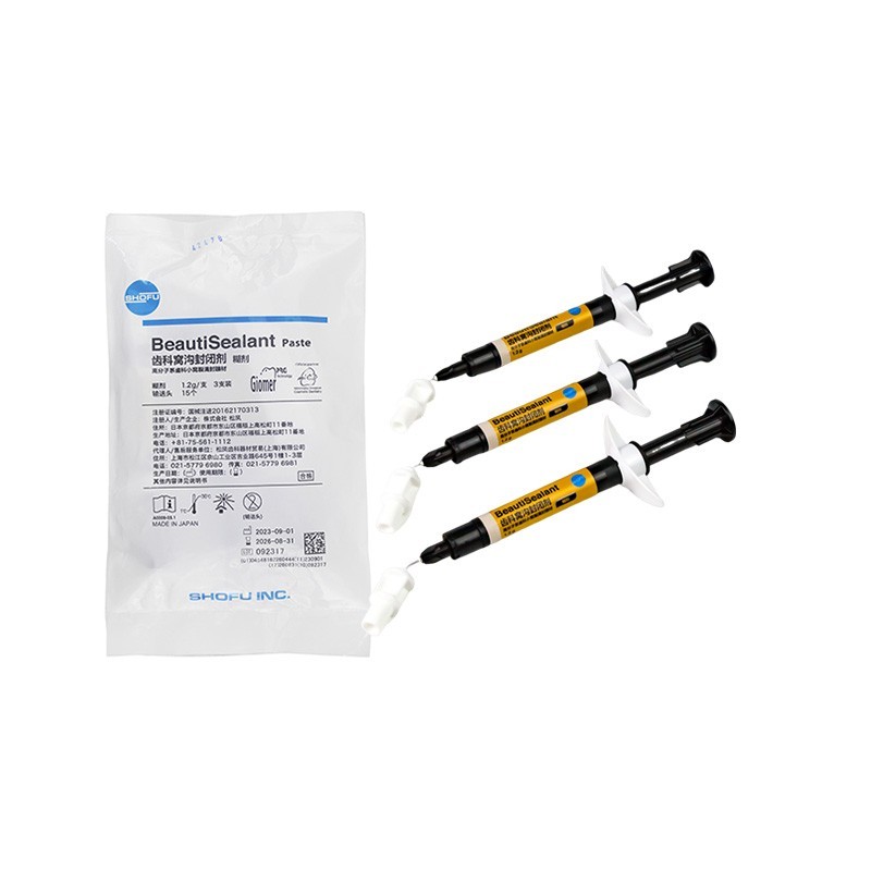 Shofu BeautiSealant 1.2g x3 Tooth Colored Pit and Fissure Sealant Refill Kit