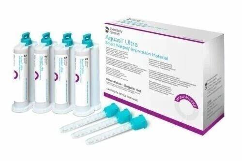 DENTSPLY AQUASIL ULTRA Monophase Reg. set Impression material VPS 4×50 mL + Tips