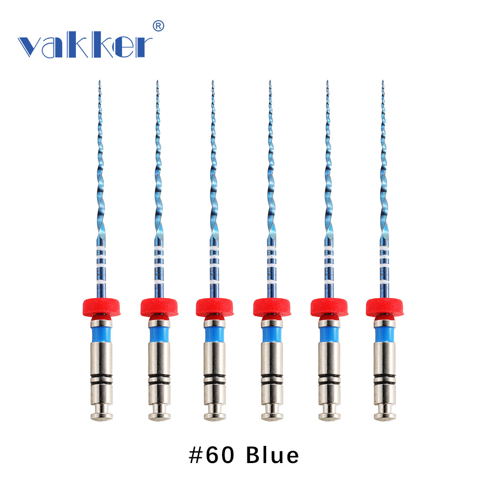 V Blue Dental NiTi Rotary Endo Files Heat Activated Root Canal File 25mm 21mm