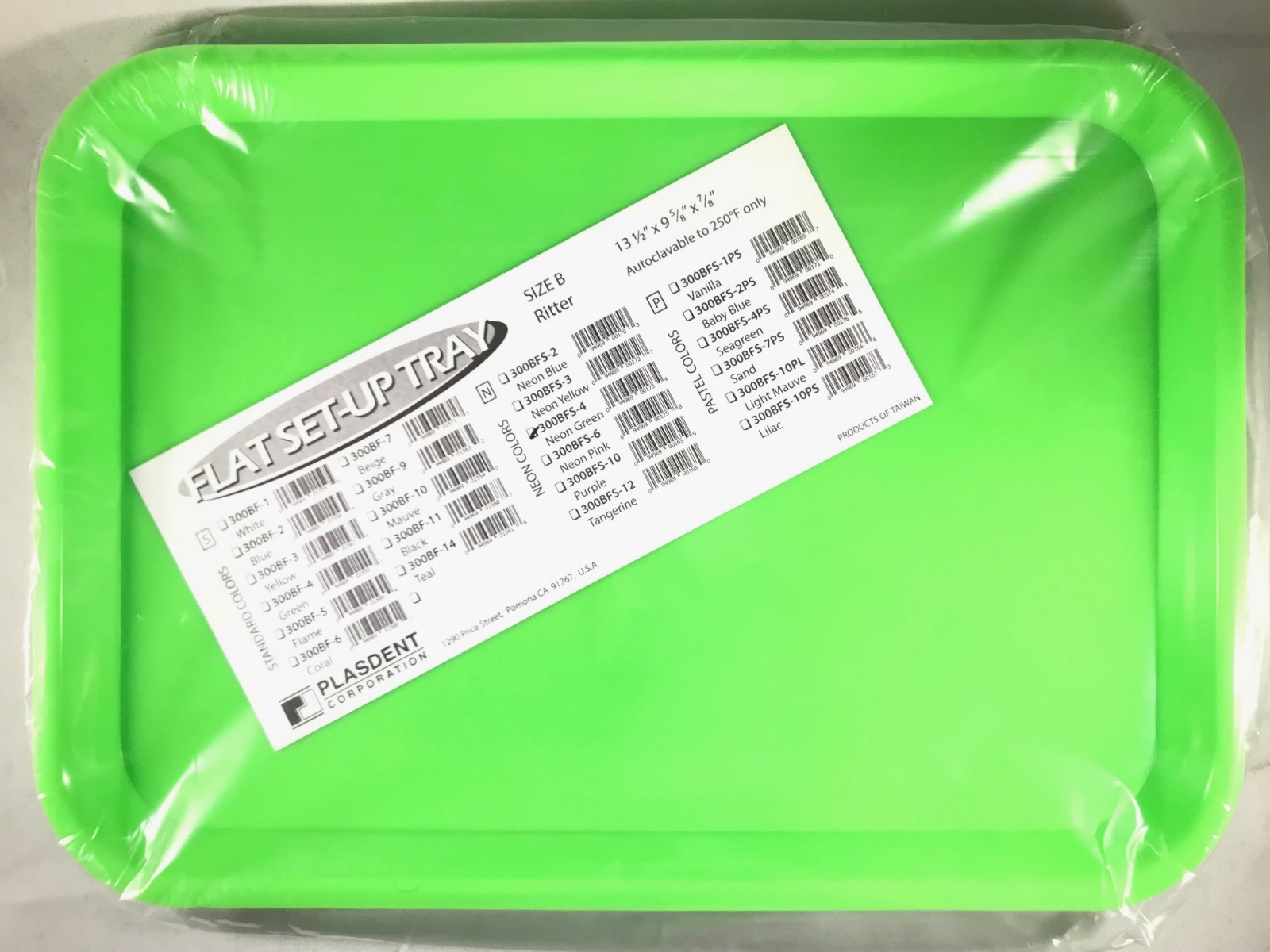 PLASDENT Dental Instrument Size B Flat Setup Trays –