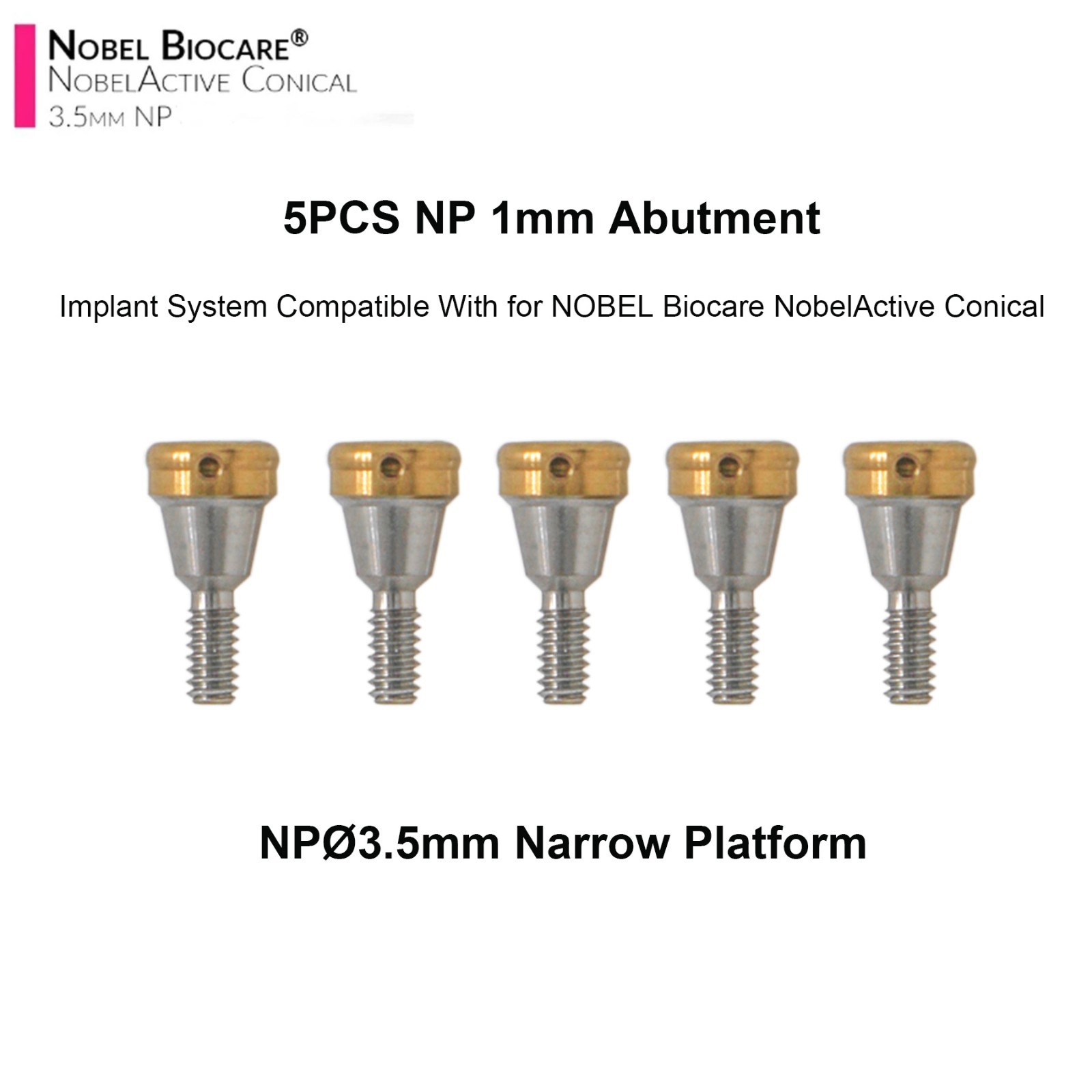 Dental Locator Abutment Compatible Multi Implant Systems Overdenture Attachment