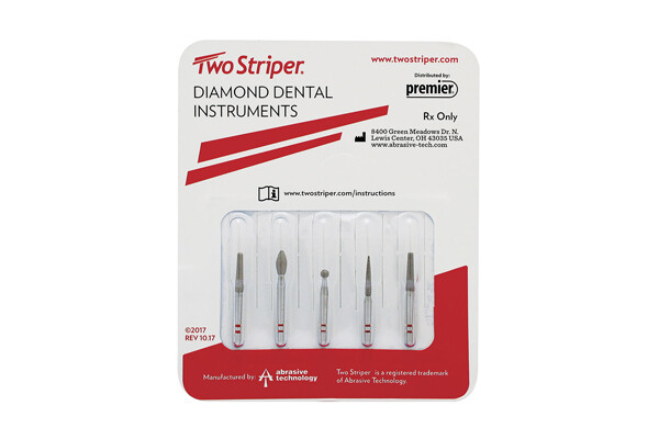 Premier Two 2 Striper Dental Diamonds 5/pk New in Package 515.5C 2015275