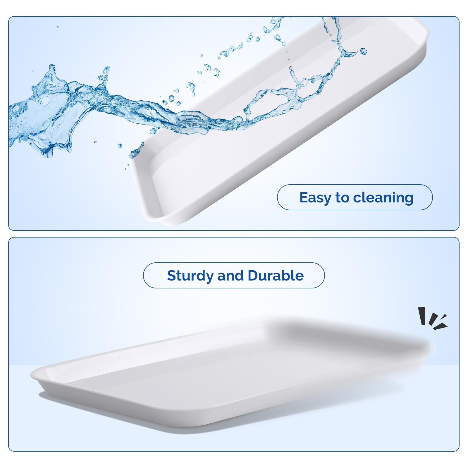 10Pcs Dental Plastic Trays Autoclavable Procedure Flat Trays 13.25″X9.75″ Size B