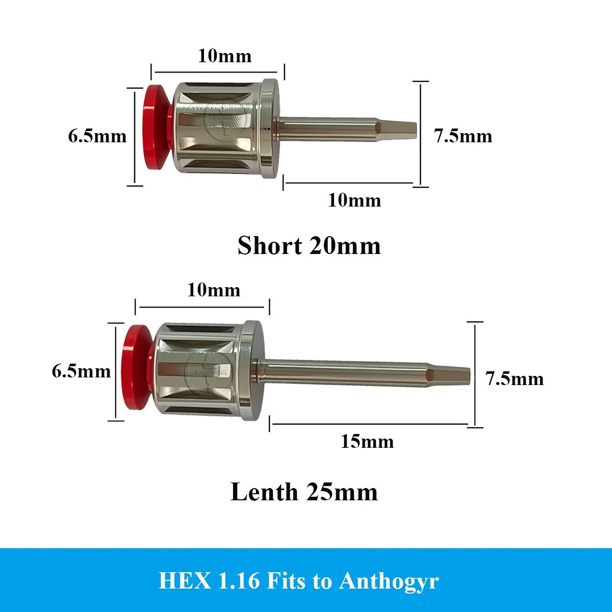 Dental Ratchet Driver manual hand screwdriver compatible with Anthogyr Hex 1.16