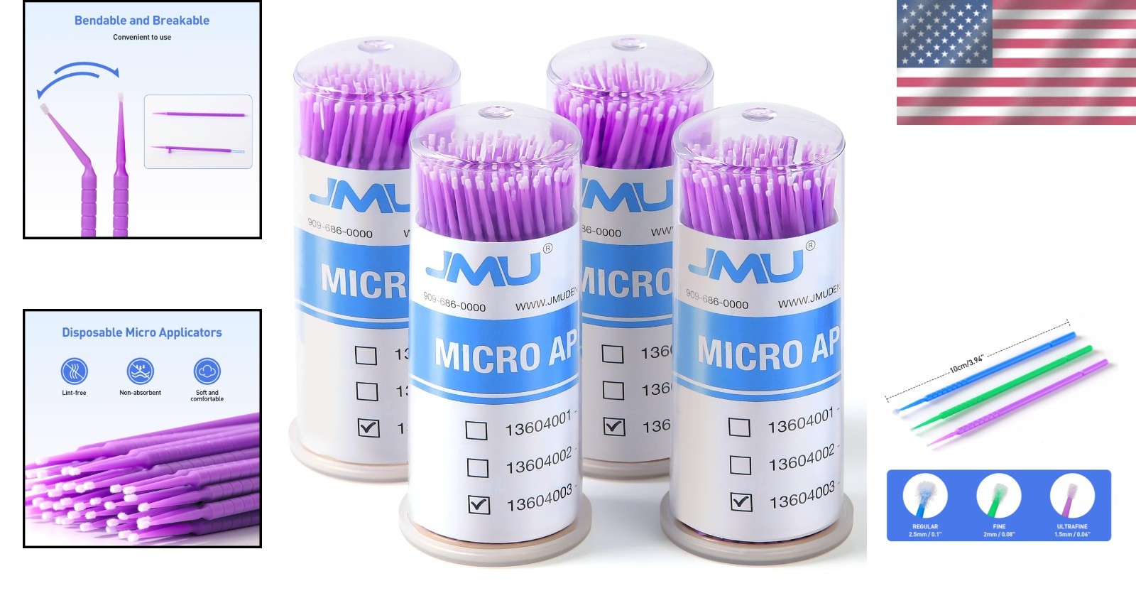 2000pcs Dental Micro Applicators Brushes – Superfine Swabs