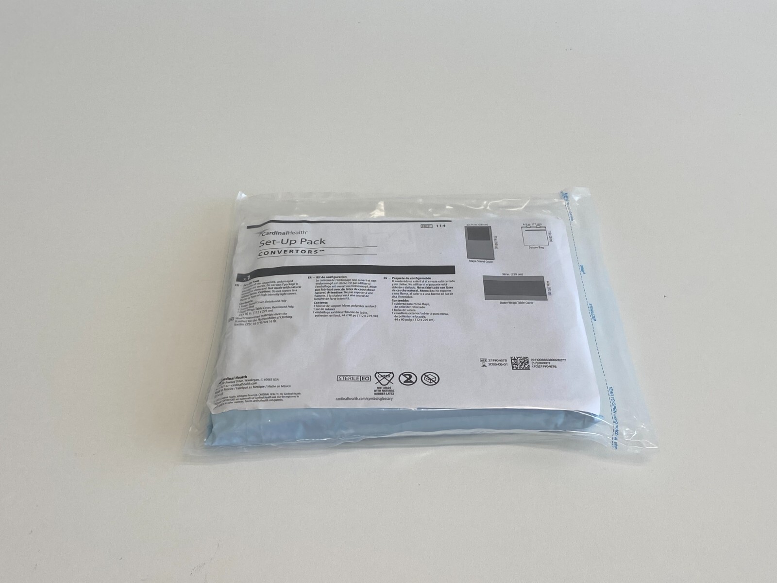 M4: Lot of 2 CARDINAL HEALTH Set-Up Pack Convertors 114 Exp.2026-06