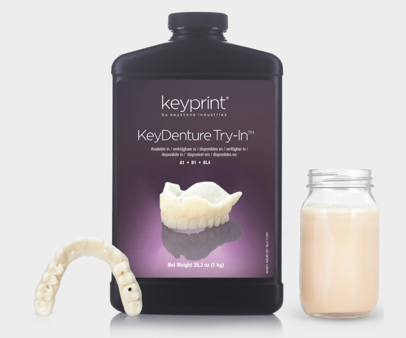 Keyprint KeyDenture Try-In Resin 1KG For 3D Printing Shades: A1 B1 BL4