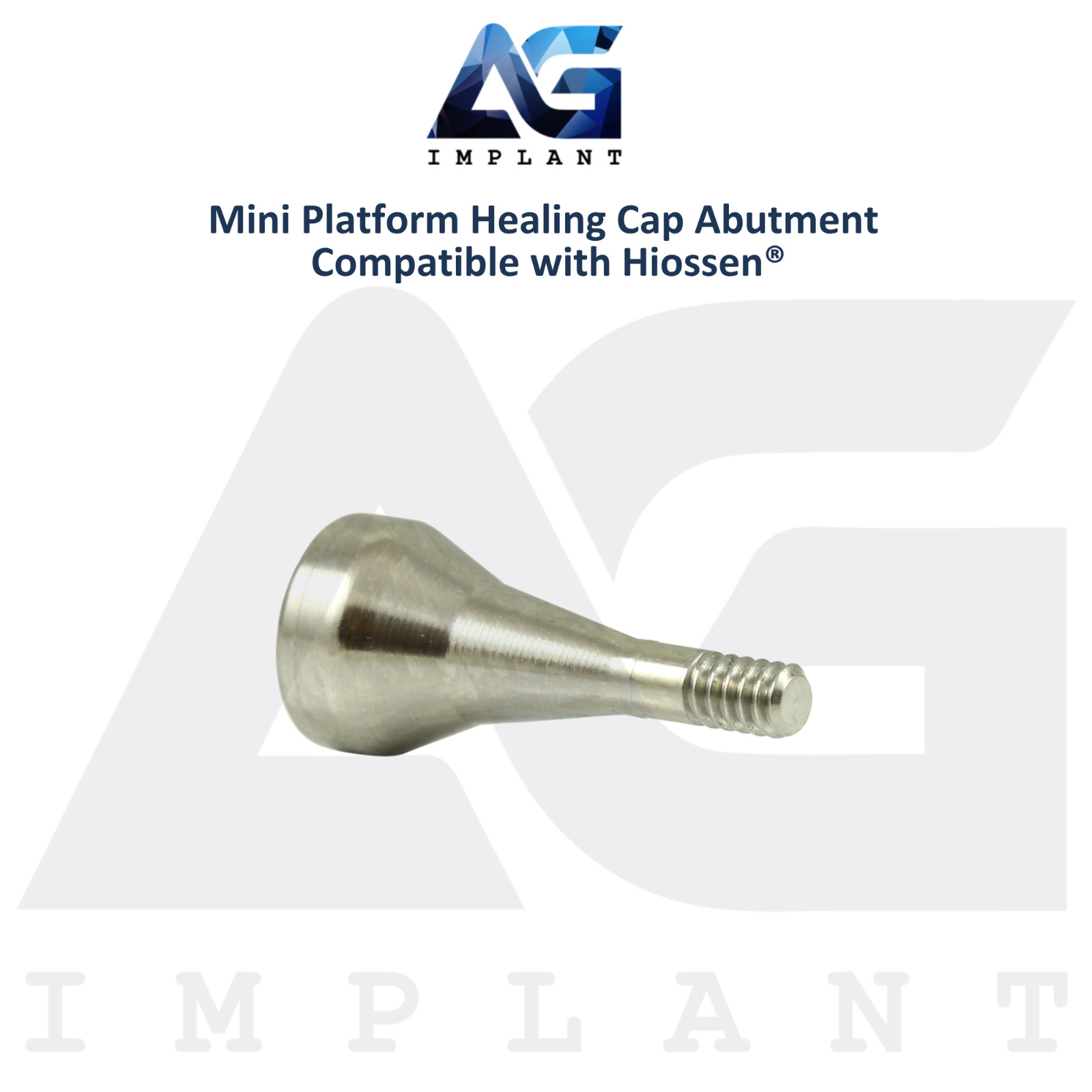 10 Dental Titanium Healing Cap Prosthetic Mini Platform 2.1mm Hiossen Compatible