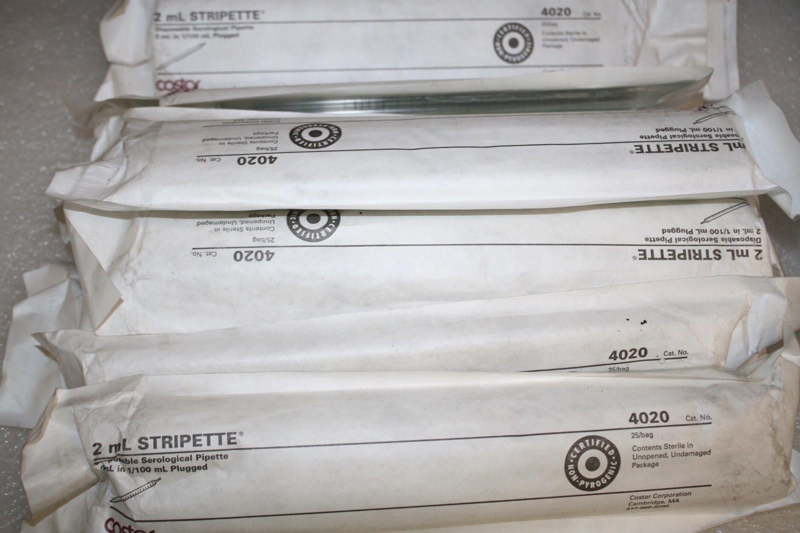 Corning Costar Stripette serological pip 2mL IN 1/100 mL PLUGGED STRIPETTE 4020