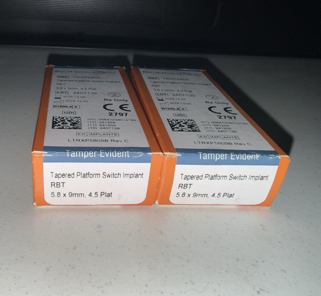 BioHorizons TRXP5809 Tapered Platform Switch Implant RBT 5.8x9mm 4.5 Plat EACH