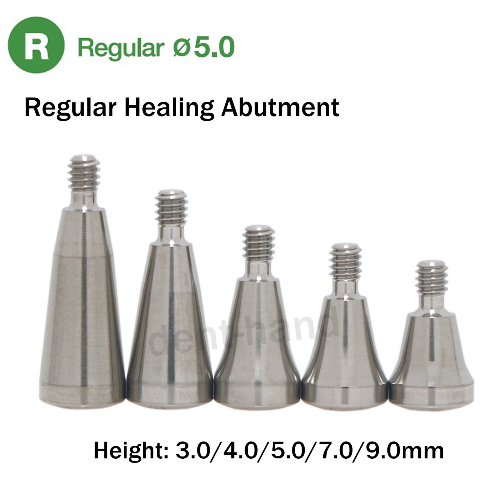 Dental Caps Healing Abutment Regular Platform Ø5.0 Dia Fit Oss Hiossen ET System