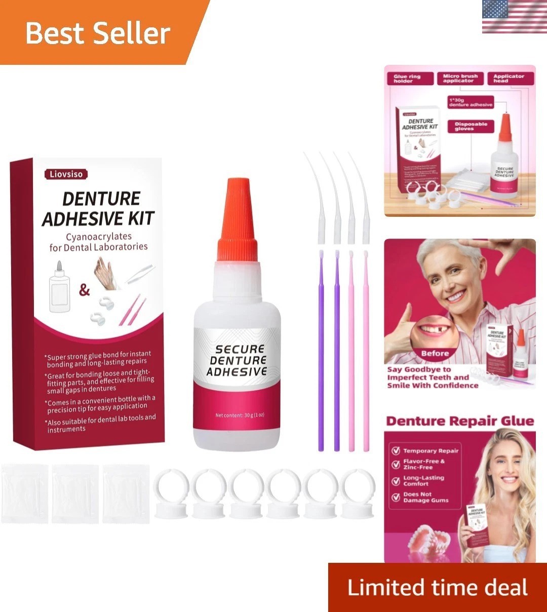 1oz Dental Lab Glue for Quick Denture Repairs – Secure Bonding in Seconds