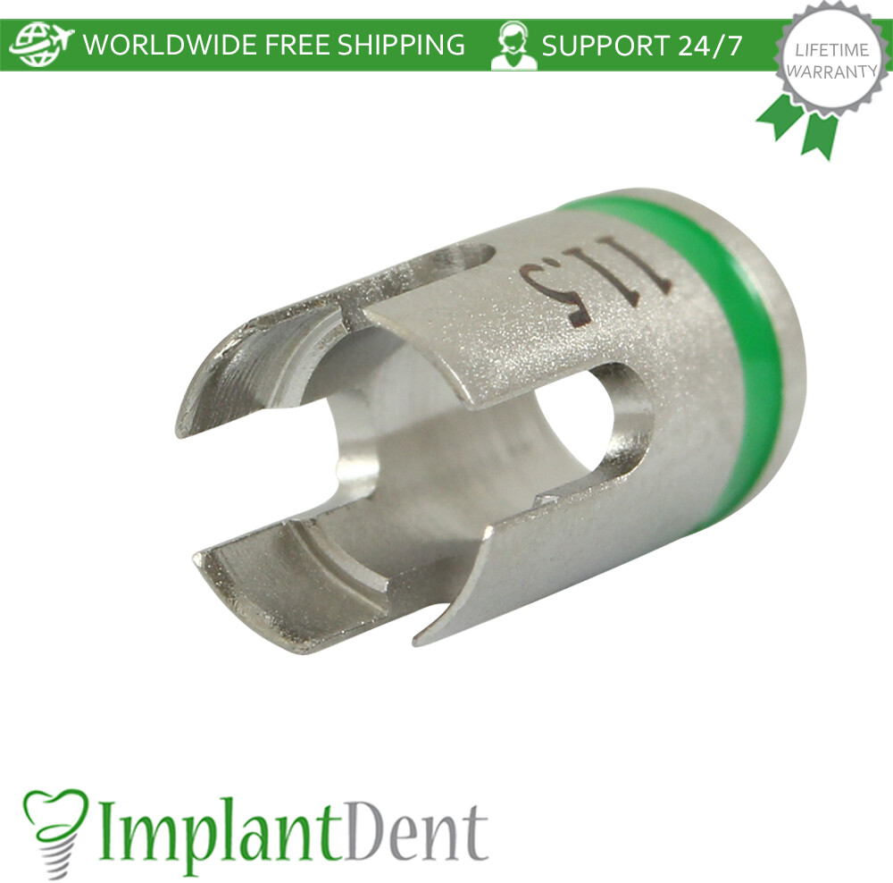 Dental Drill Stopper 3.65mm – Green Stainless Steel Dentistry Tool