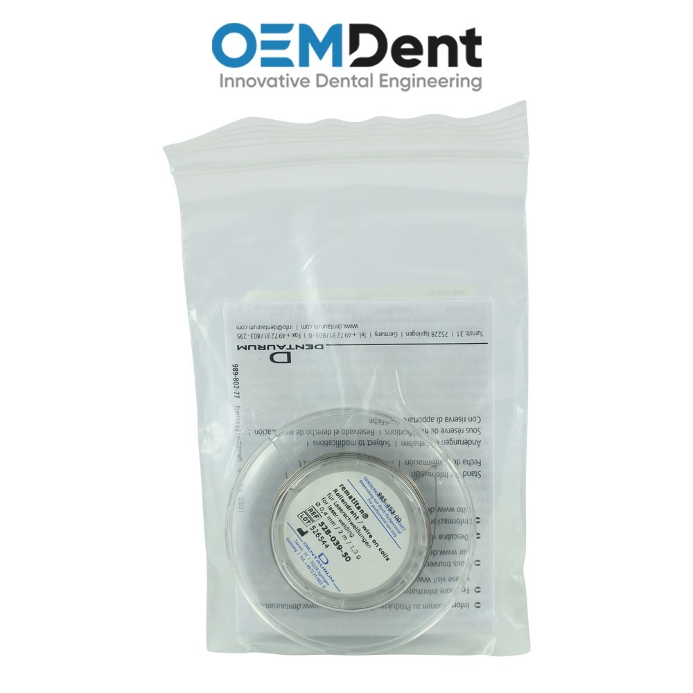 Dental Dentaurum Rematitan® Titanium Laser Welding Wire Solder Roll 2m Length
