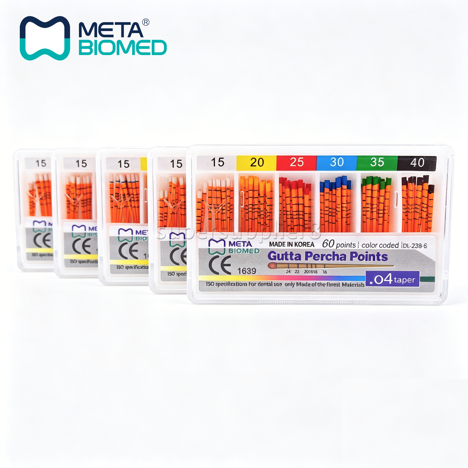 Dental Endodontic Gutta Percha Points Taper .02 .04 or .06, 120 or 60/pk,#15-40