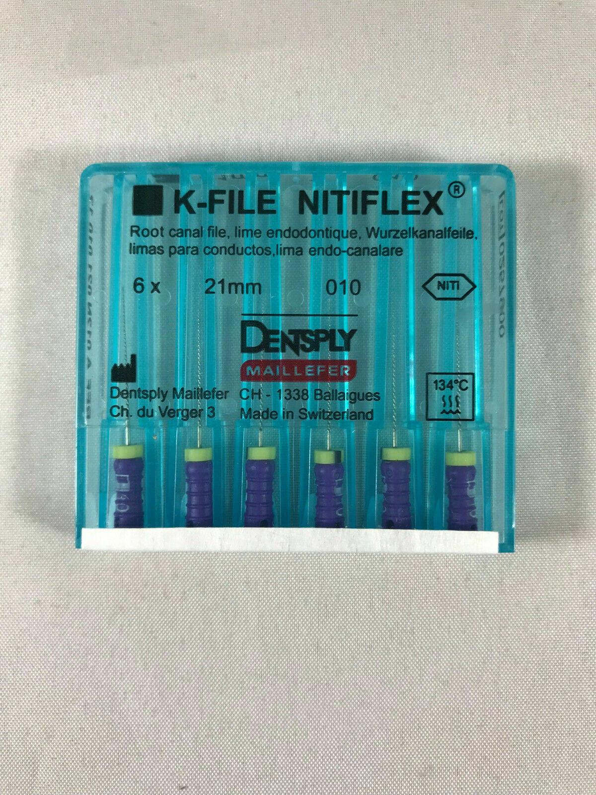 Dentsply Maillefer K-file Endodontic NiTiFlex steel 21mm All sizes 30 files/pk