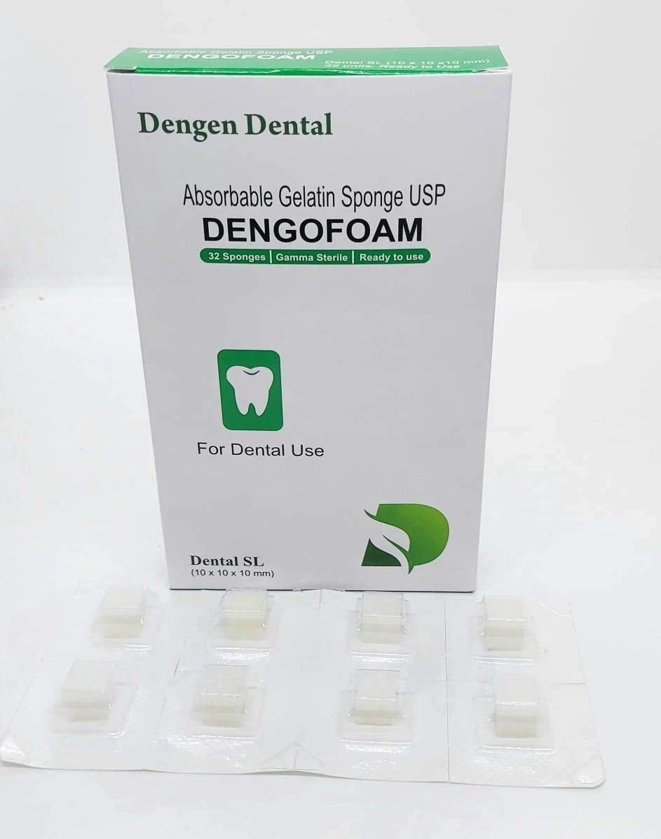 Dental DENGOFOAM Absorabable Gelatin Sponge USP 32 pcs Pack #SIZE 10 x 10 x 10mm