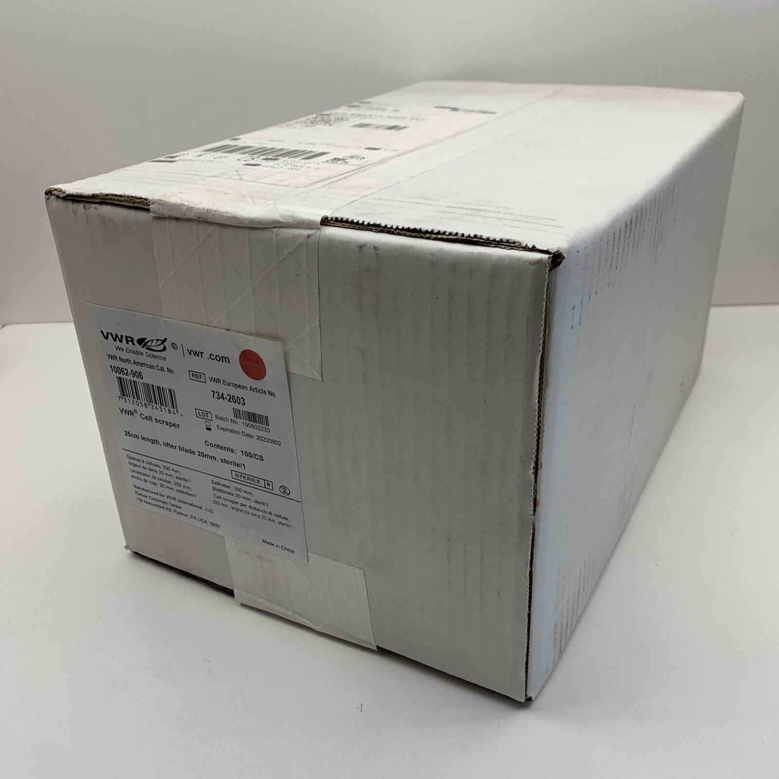(100)VWR 734-2603 10062-906 Sterile 25cm Cell Scraper Lifter Blade EXPIRED 2022