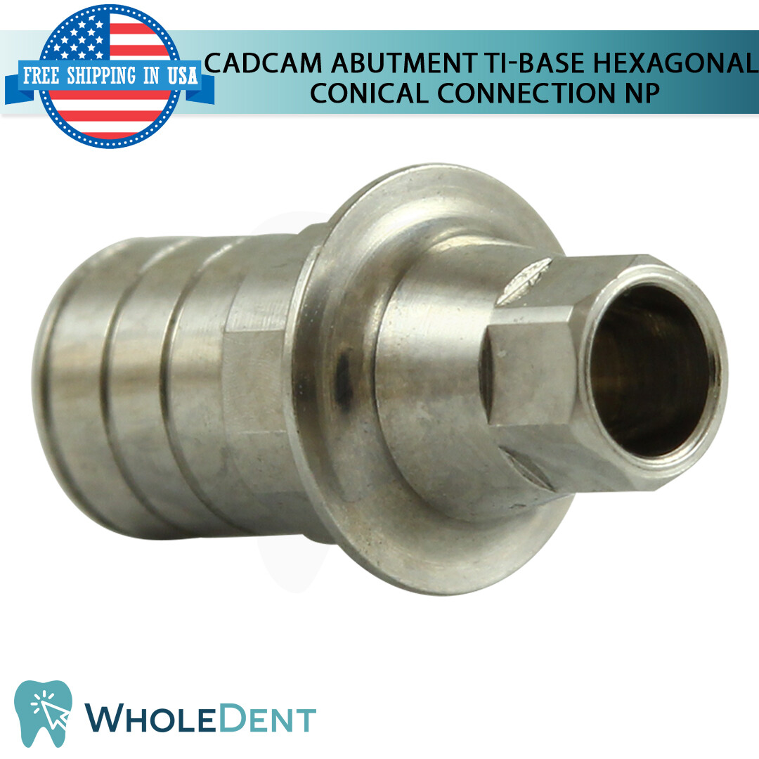 1x Dental Anti Rotational Ti-Base CAD/CAM Narrow Platform NP Int Hex 2.25mm