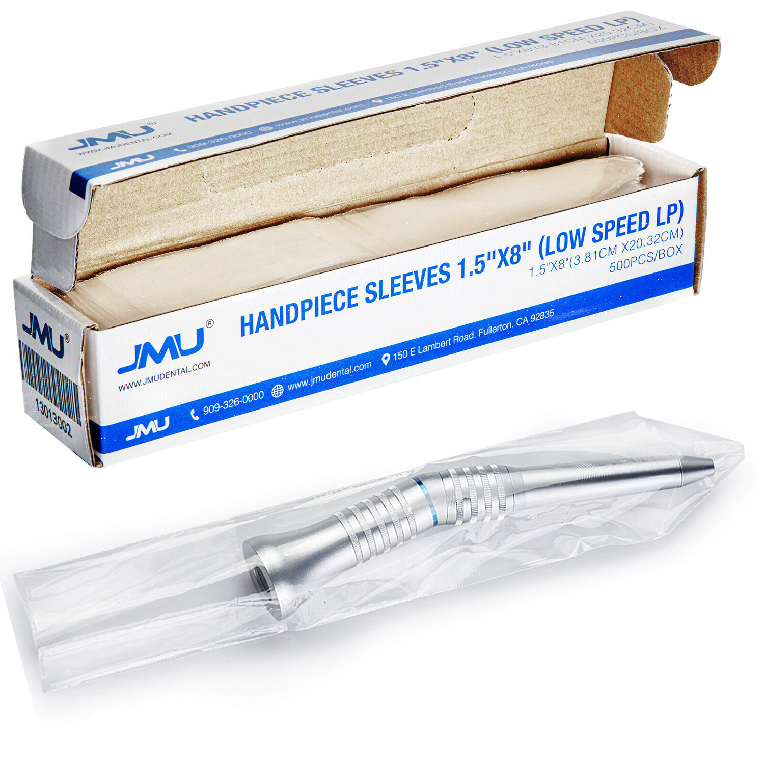 500/Box Dental Low Speed Handpiece Sleeves Cover Disposable Size 1.5 ” x 8 “