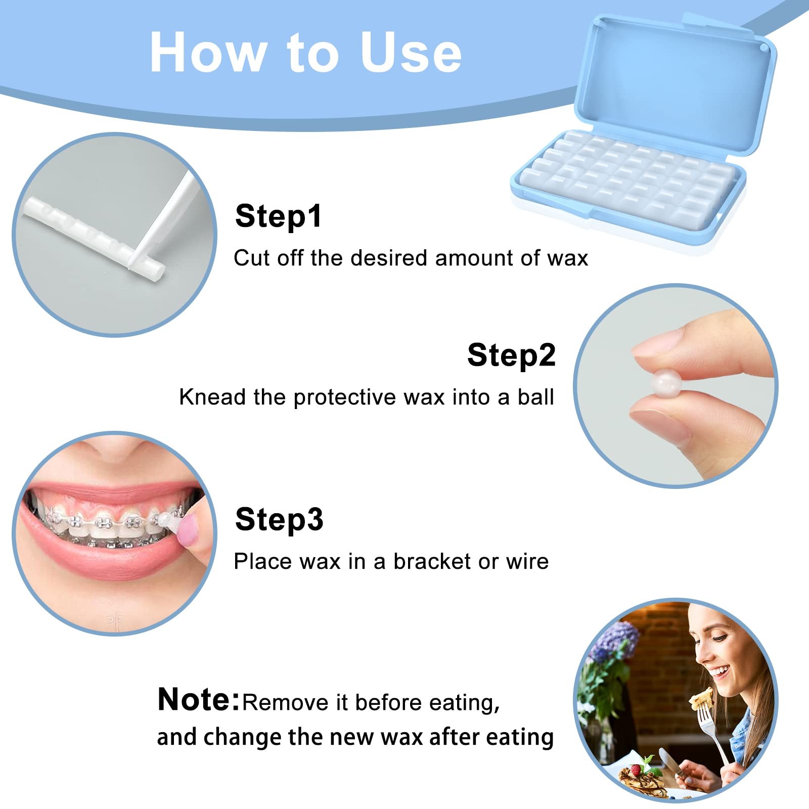 (10 Pack) Braces Wax-Dental Wax for & Aligners,50 Premium Orthodontic…