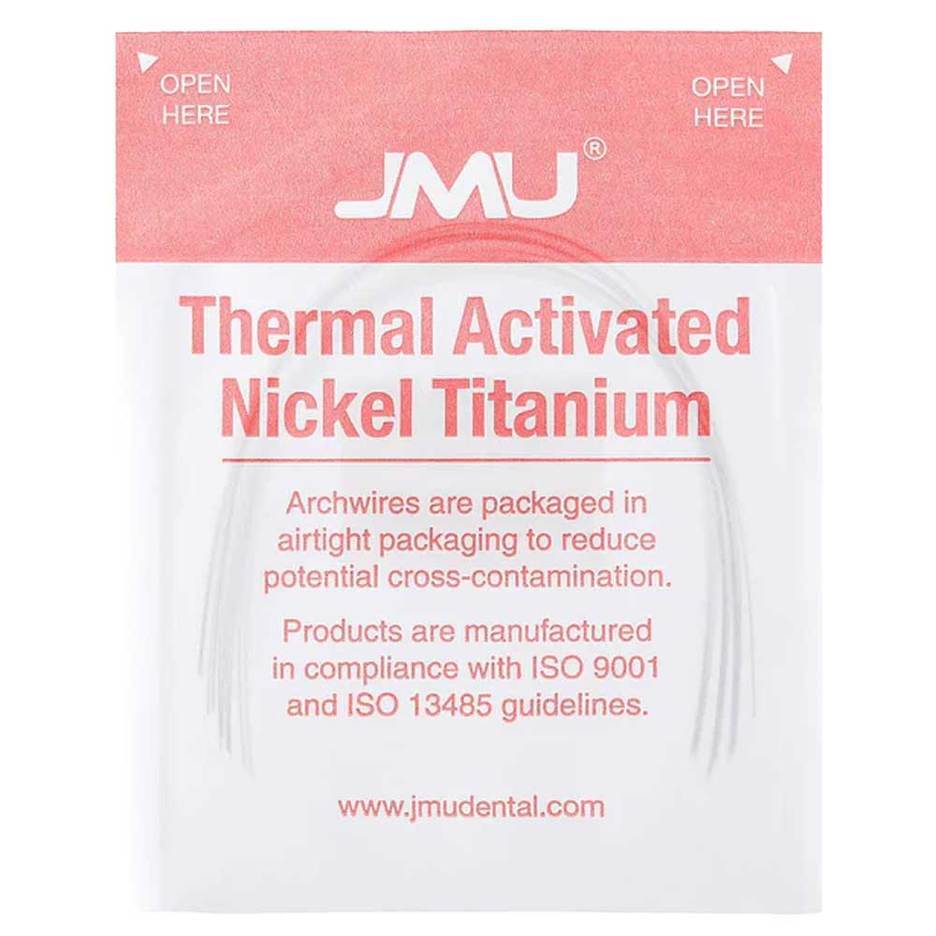 JMU Thermal Activated NiTi Archwire, Ovoid, Round 0.016″ Upper, 10/Pk