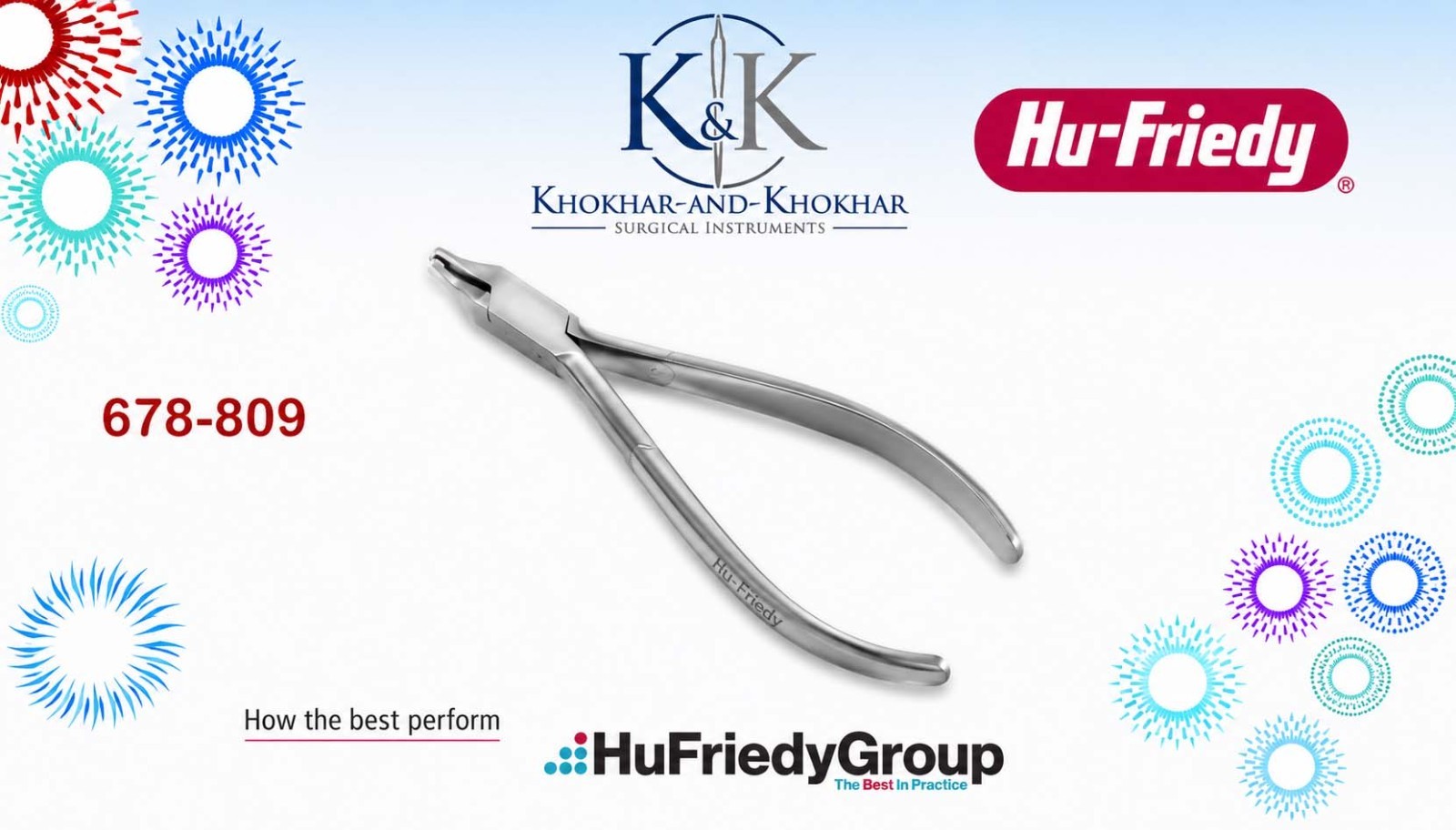 Lot of 10 Pcs Hu-Friedy Clear Collection The Counter Clockwise Wedge 678-807