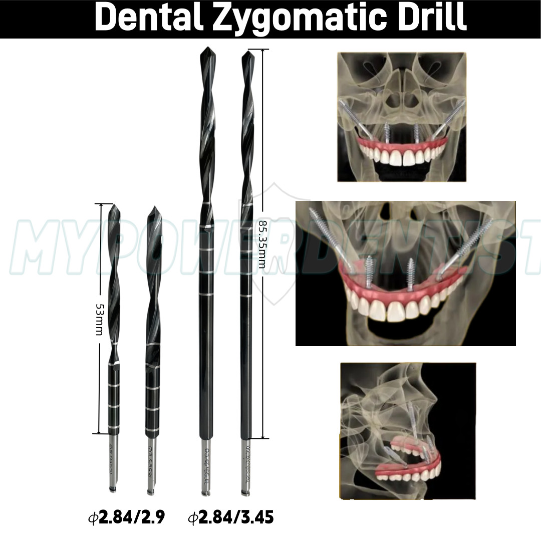Dental Zygomatic Drill For Zygomatic Im plants DLC Coating Lengthen 4Size Drill