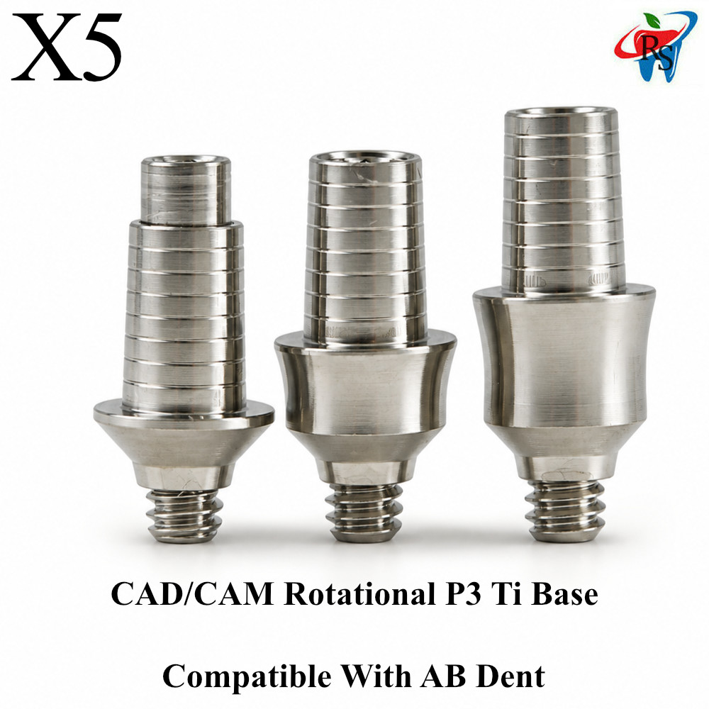 5pcs Dental CAD/CAM Rotational P3 Ti Base Compatible With AB Dent