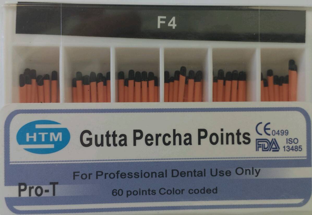 F4 Gutta Percha Points HTM Box of 60 Dental Root Canal