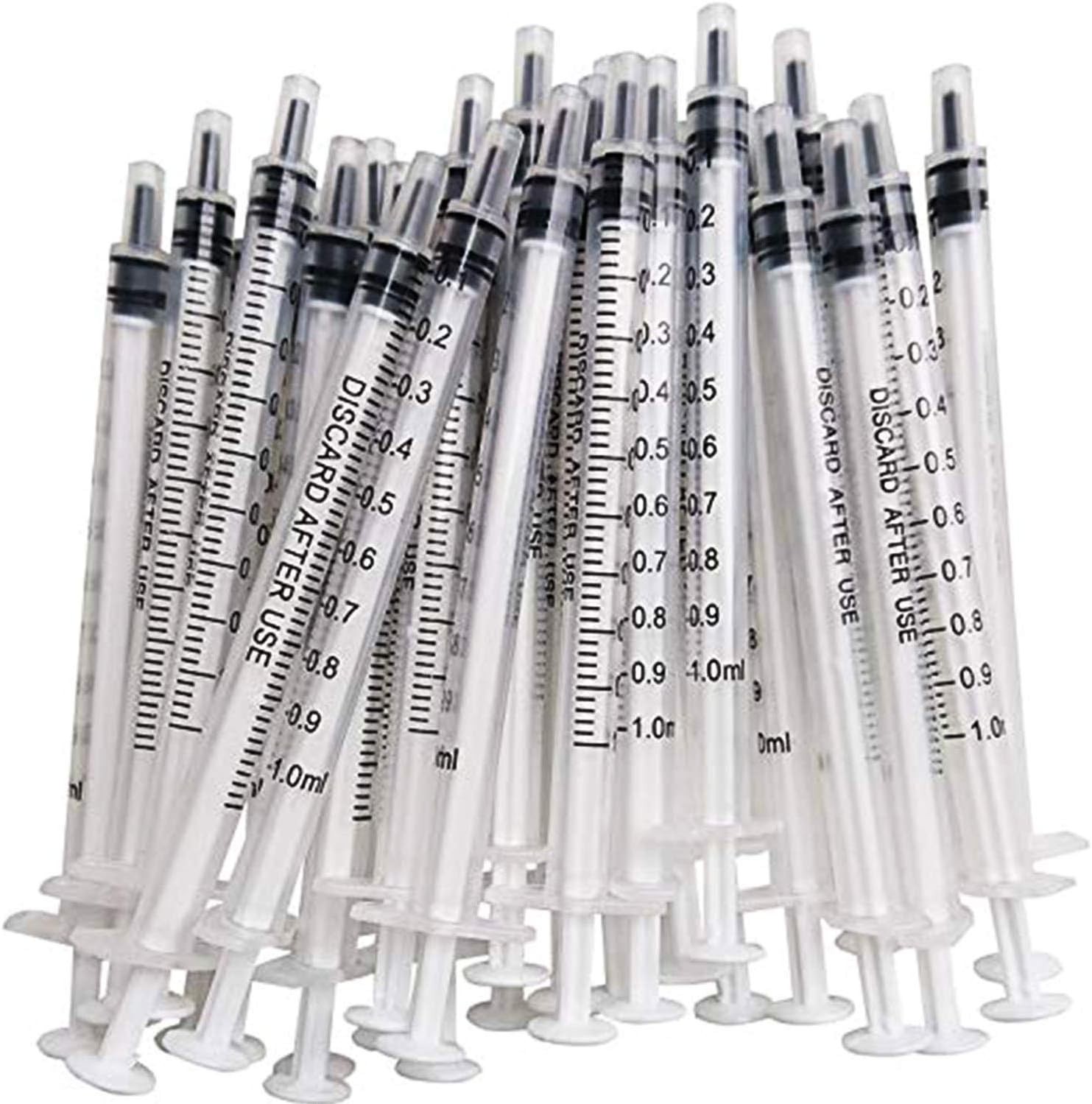 100PCS 1ml 1cc Syringe No Needle Plastic for Pets Oral, Refilling,…
