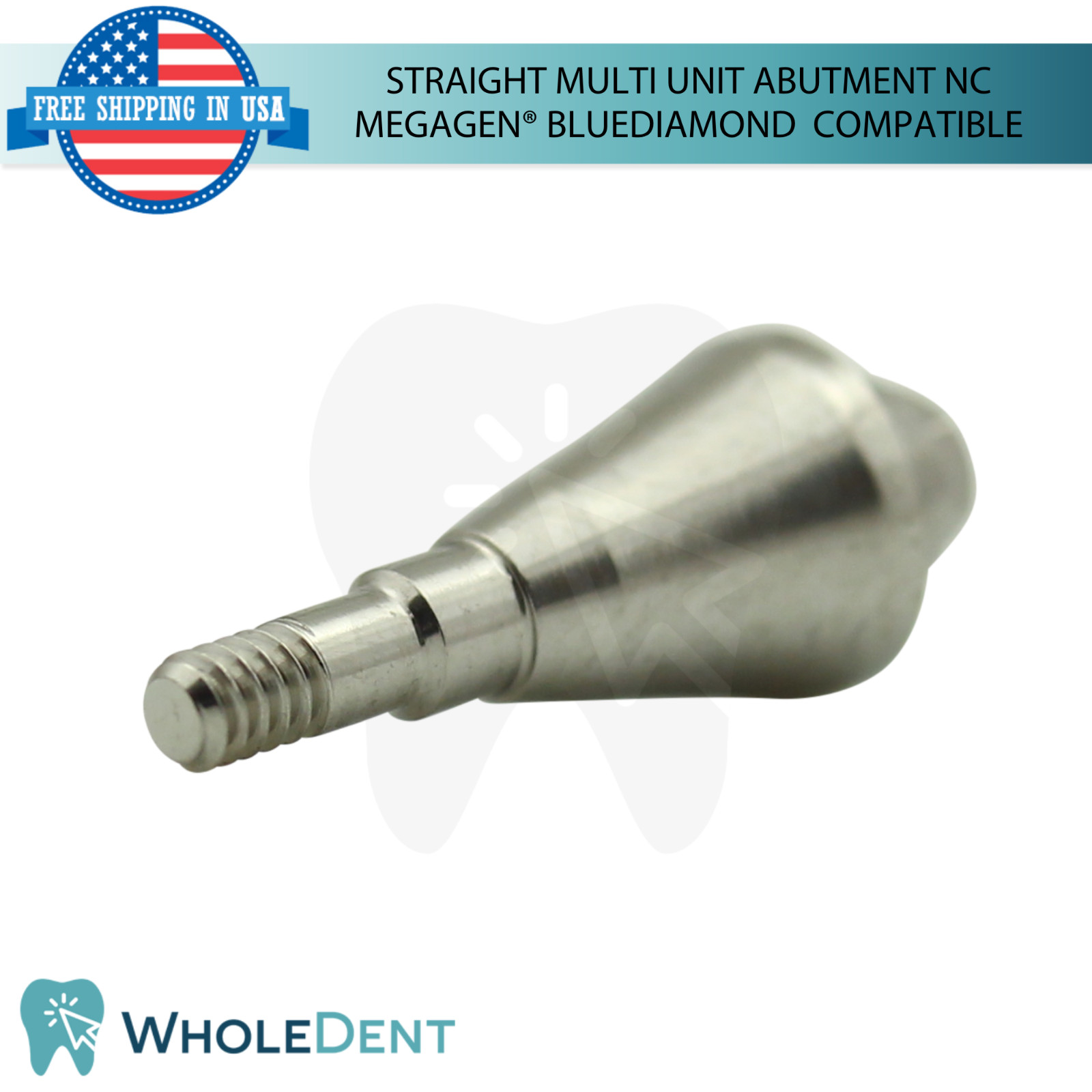 10x Straight Multi Unit Prosthetic Ø4.8mm NC Megagen® BlueDiamond Compatible