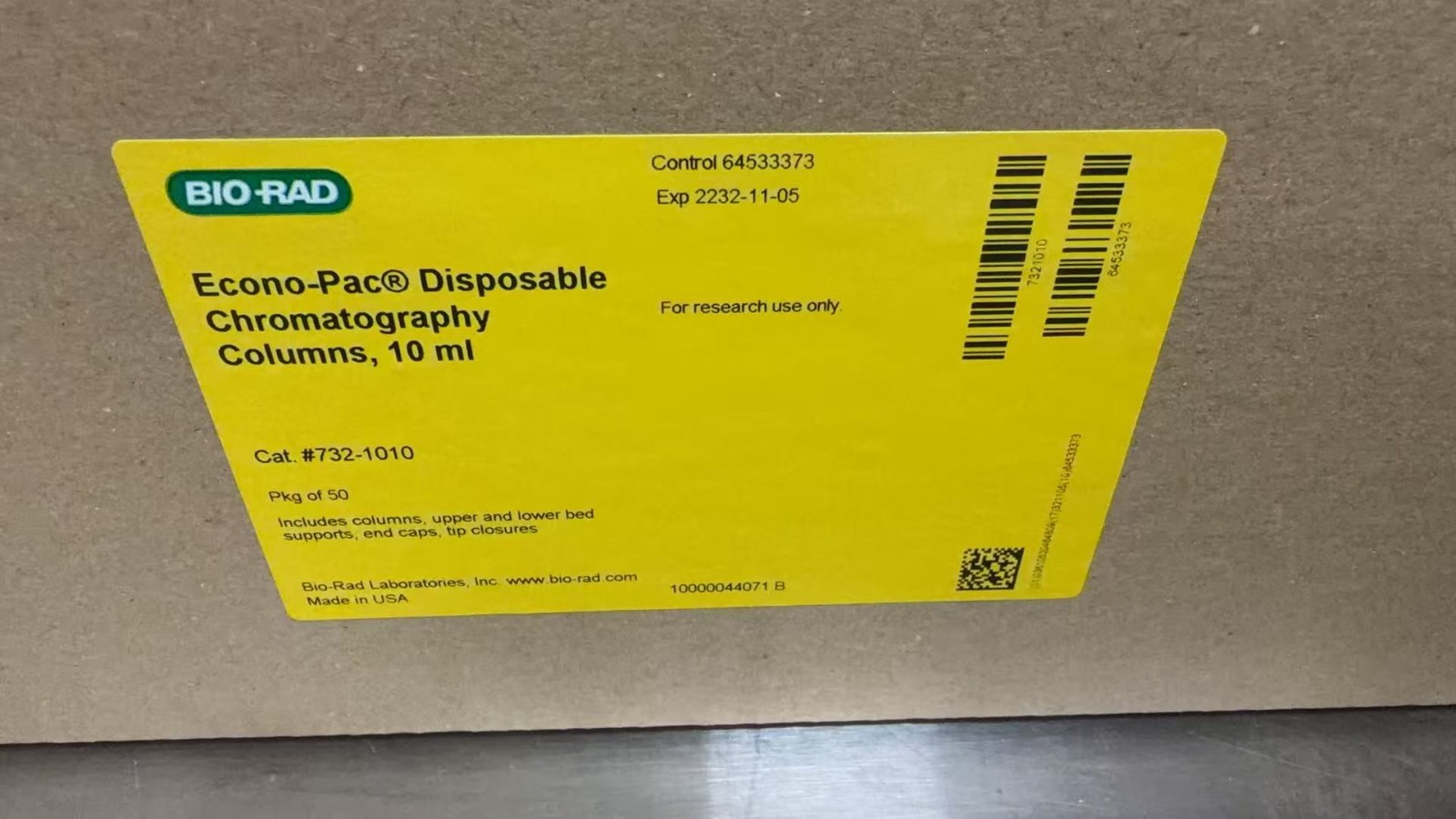 Biorad 732-1010 Econo-Pac Disposable Chromatography Column 10ml, 50/PK
