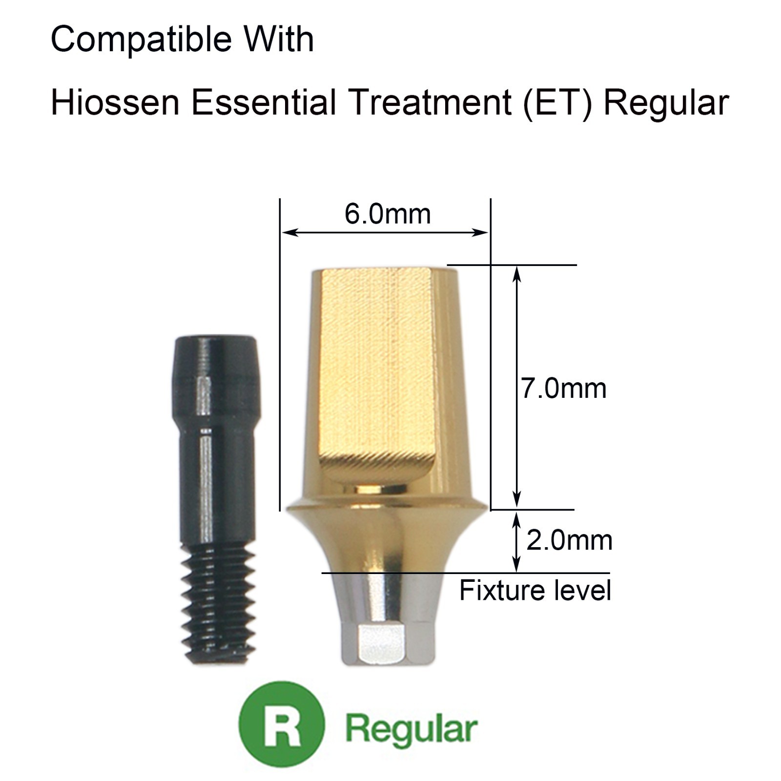 US 5Pcs Regular Titanium Straight Transfer Abutment Fit Osstem Hiossen