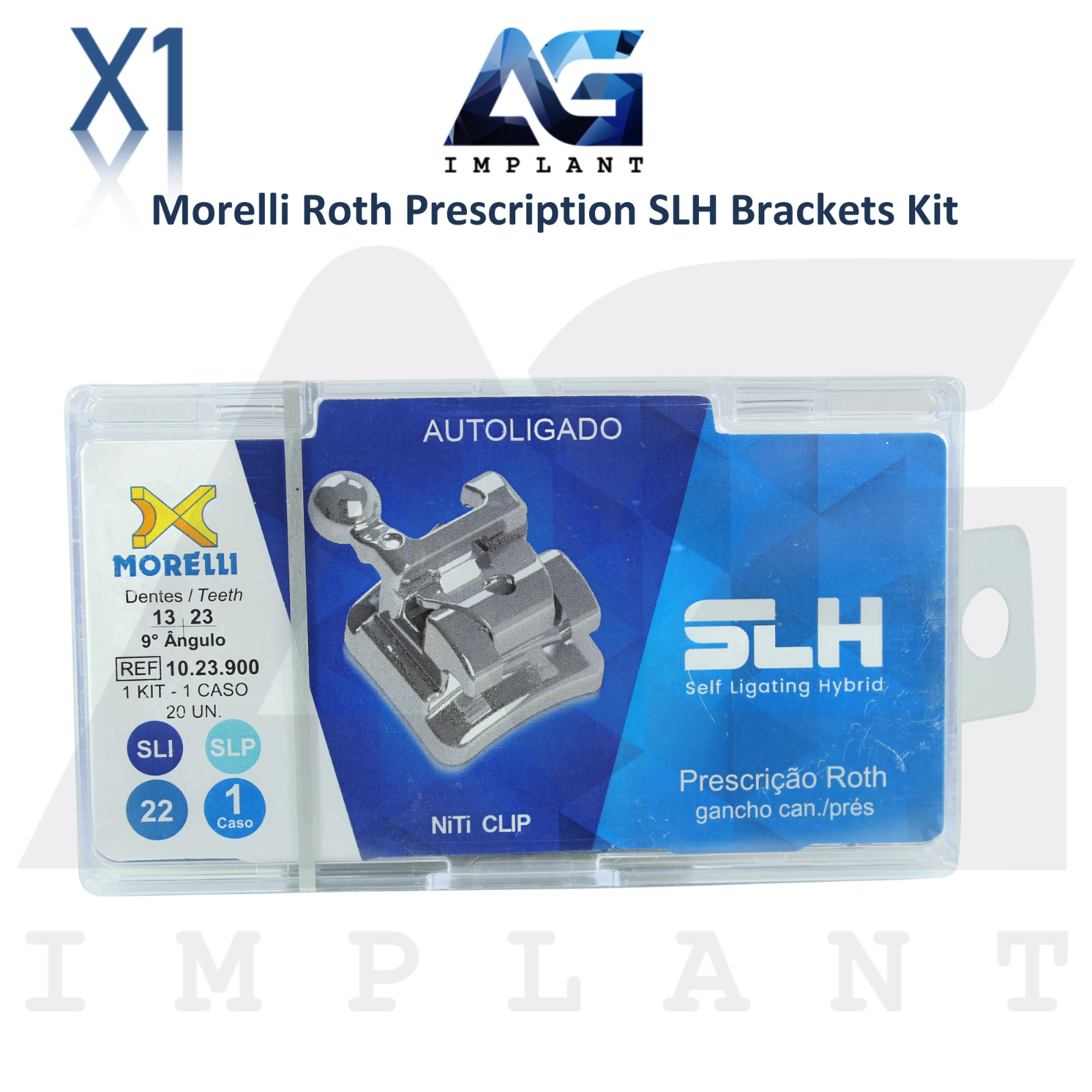 Dental SLH Roth Prescription Brackets Kit 20pcs Stainless Steel Orthodontic Care