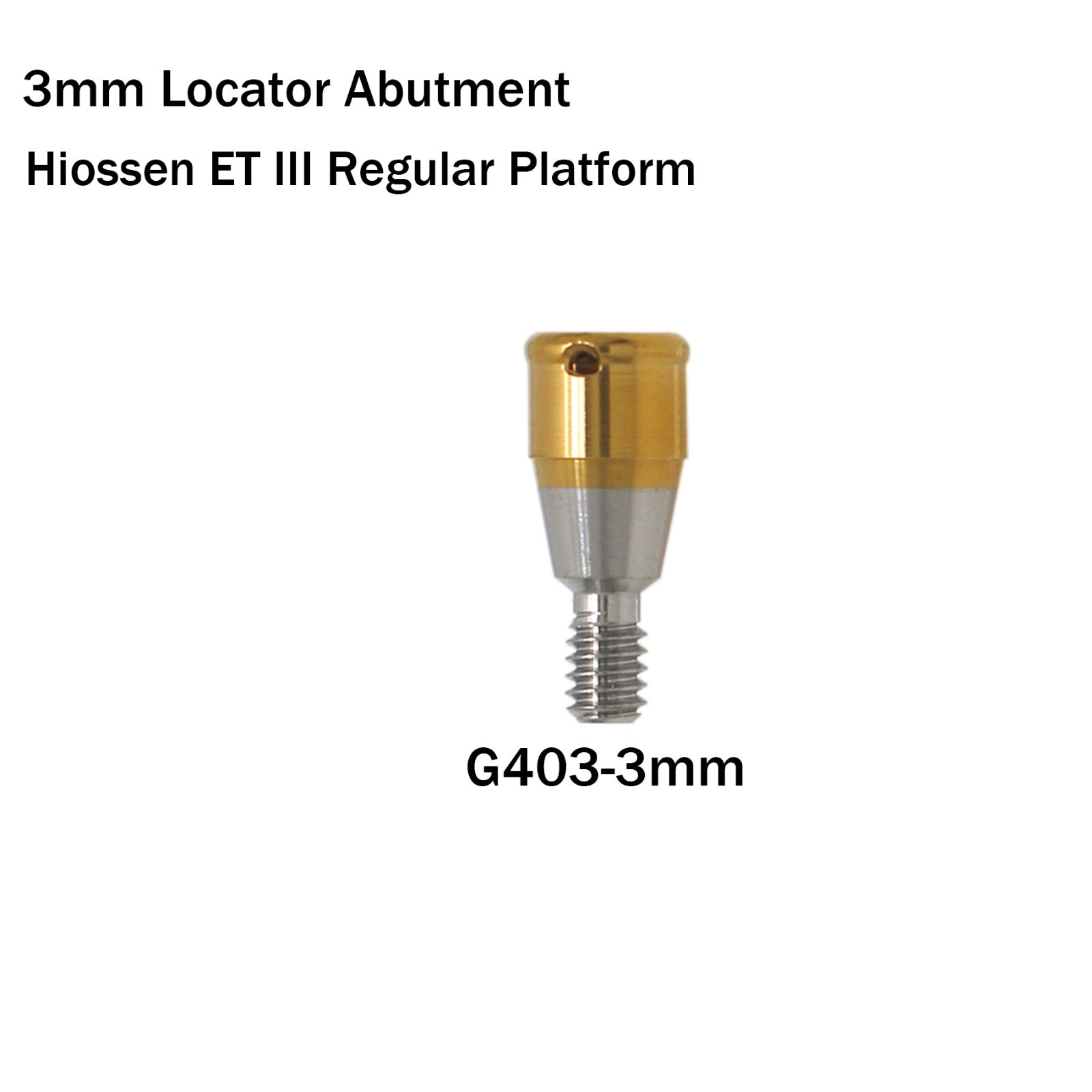 Dental Hiossen Locat0r Abutment Mini/Regular 3-5mm & Overdenture Male Caps Kits