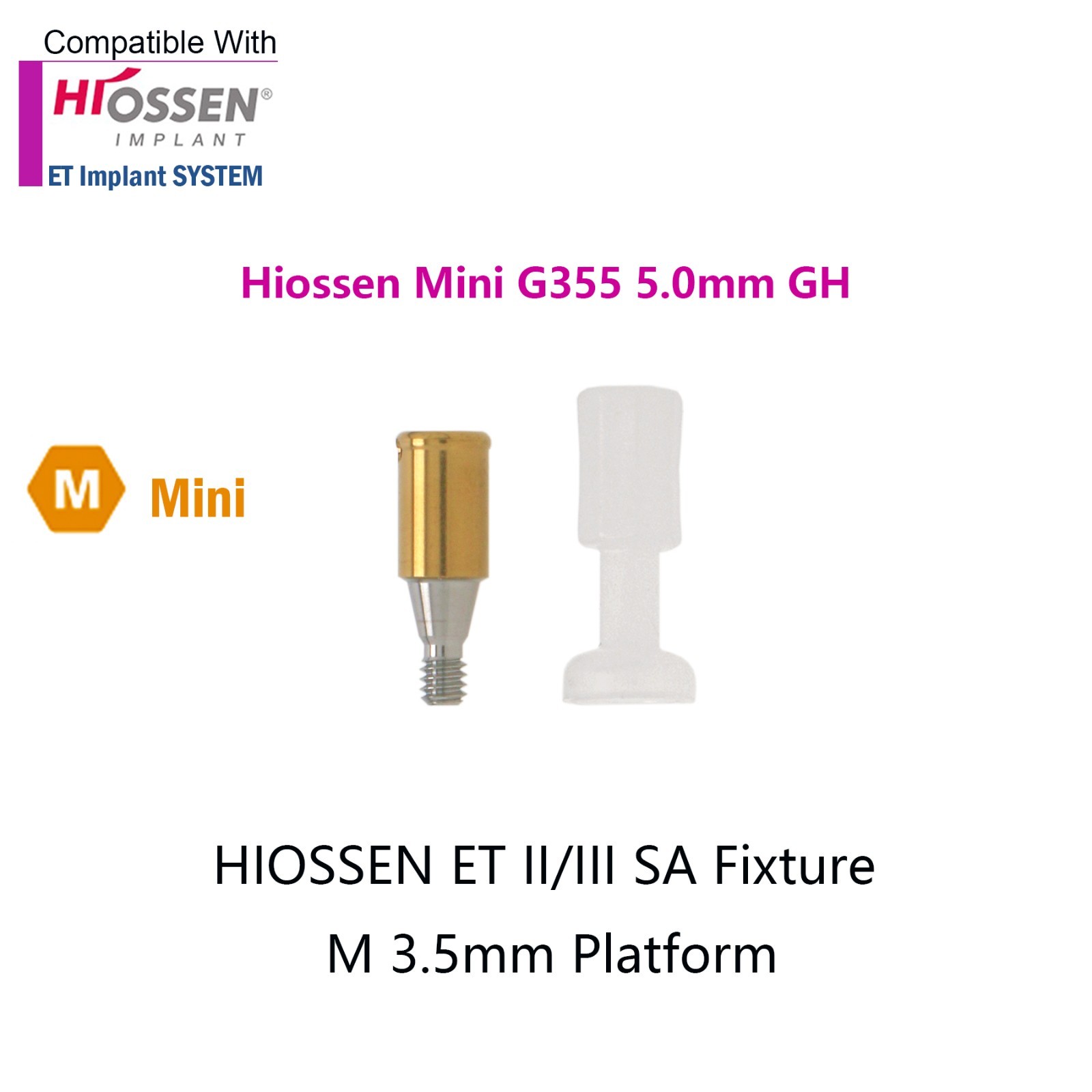 US Dental Locator Attachment Abutment for Hiossen ET/OsstemTS Mini Regular Plat