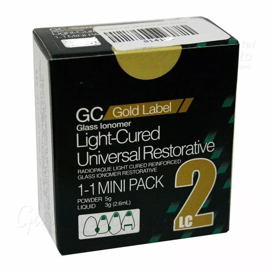 GC Fuji LC 2 Light Cure Gold Label Restorative Glass Ionomer Dental Mini