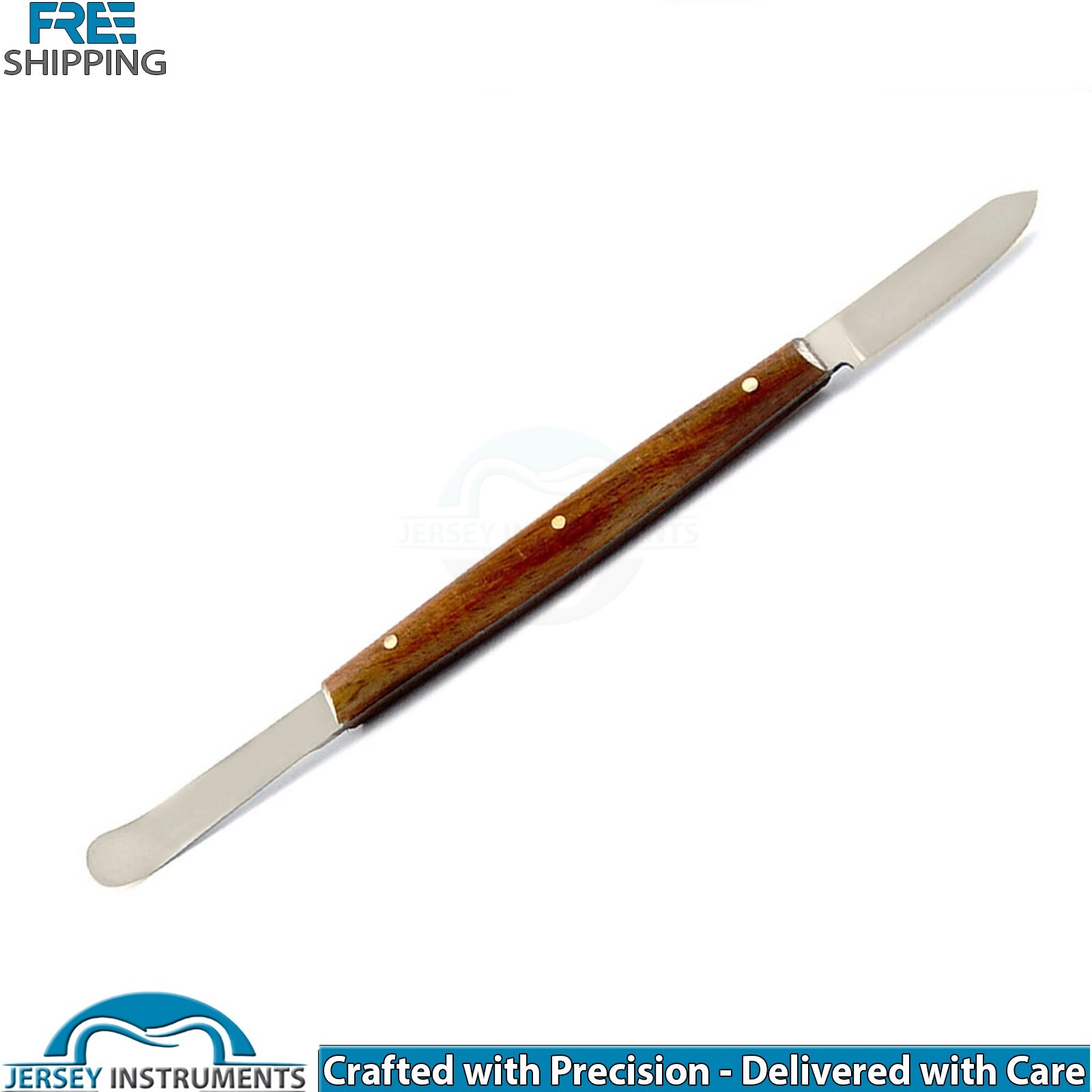 Dental Lab Fahnenstock Wax Knife Large Carver Modeling Spatula Wood Handle New