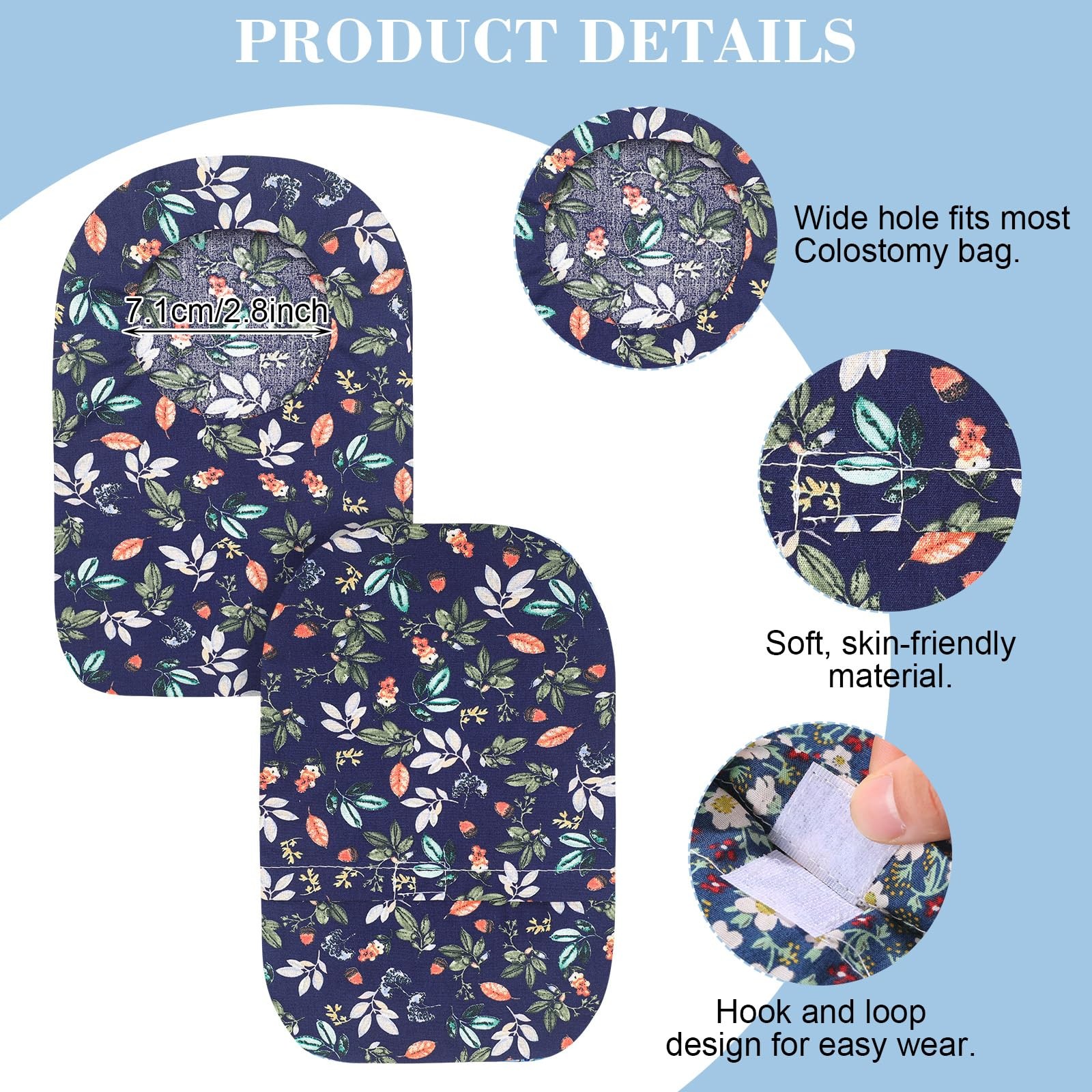 Seewey 8 Pieces Ostomy Bag Cover Washable Pouch Liner one size, Multicolor
