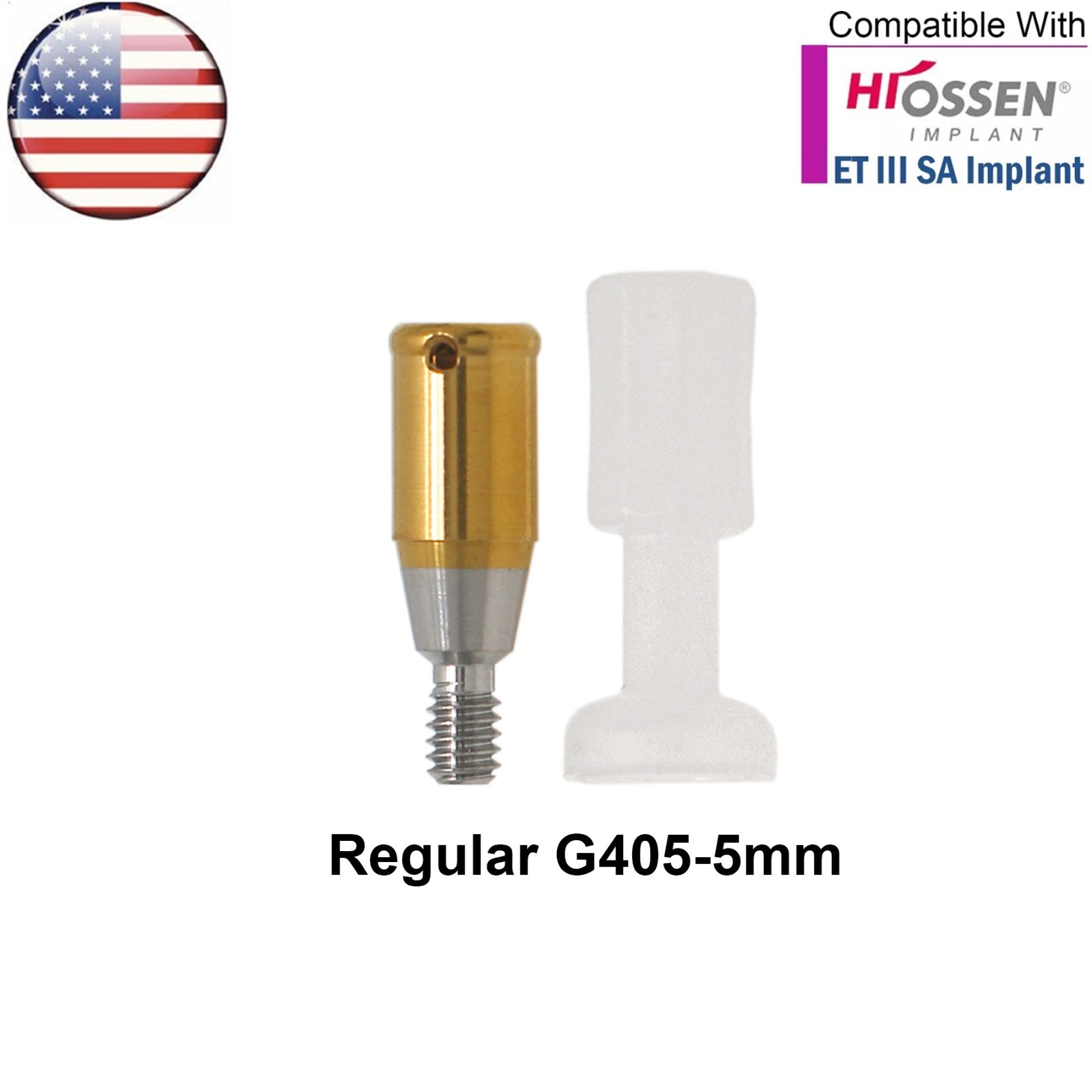 US Dental Overdenture Locator Abutment Regular & Male Caps For Hiossen Osstem ET